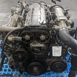 90-95 TOYOTA JZX90 2.5L TWIN TURBO ENGINE & RWD AUTO TRANSMISSION JDM 1JZ-GTE 1